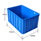 Blue Foldable Stackable Plastic Crate Box 50KG Load Capacity