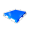 Single Side 1200x1000 Euro Plastic Pallet 4 Way Entry Blue Custom