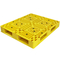 Lightweight HDPE Grid Pallet Yellow Plastic Pallets 120x100x15cm