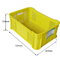Fruit Yellow Stackable Plastic Crate Reusable Plastic Moving Boxes