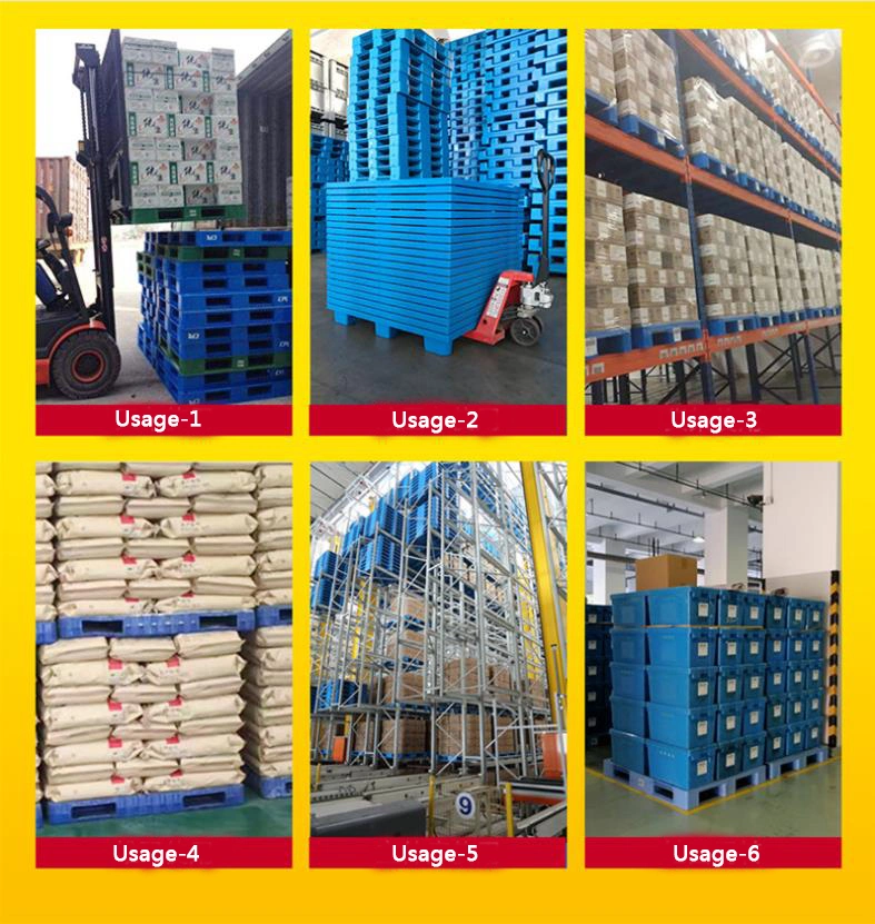 120X100 Industrial Blue Red Green Stackable Storage HDPE Euro Heavy Duty Plastic Pallet
