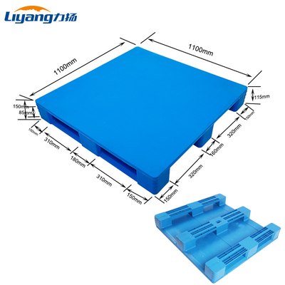 Customized Warehouse Plastic Pallet 1100x1100 HDPE Pallets Blue