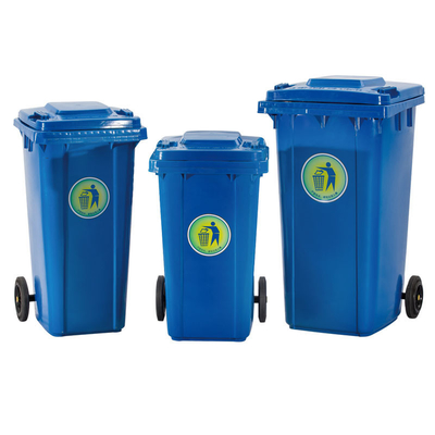Stacked Factory Large Plastic Dustbin Pedal Mobile Garbage Bin 120l