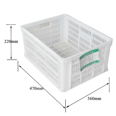 White Transport Stackable Plastic Crate Plastic Folding Storage Boxes