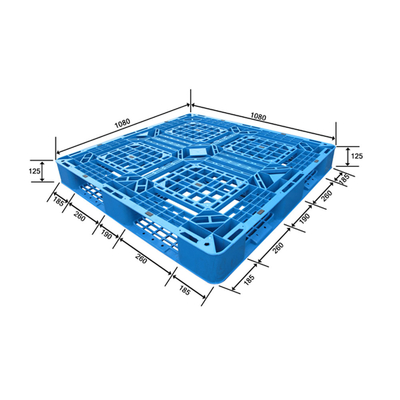 100% Recycled Lightweight Plastic Pallet HDPE 1080mm×1080mm×125mm