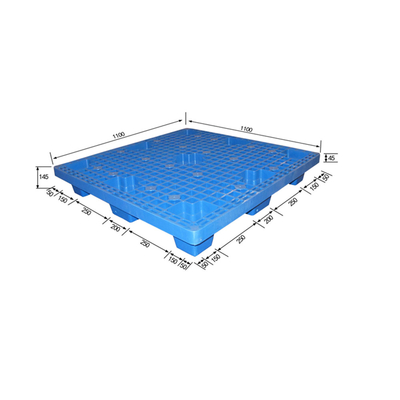 HDPE Reversible Rackable Plastic Pallets One Piece Injection Molding