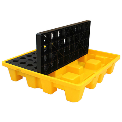 220L IBC Plastic Spill Pallets 55 Gallon Drum Containment Yellow