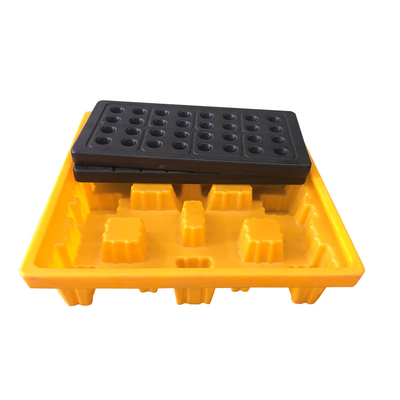 220L IBC Plastic Spill Pallets 55 Gallon Drum Containment Yellow