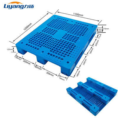 Heavy Duty Reinforced Hygienic Pallets Flat Plastic Pallets Single Faced