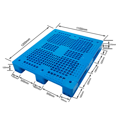 Heavy Duty Reinforced Hygienic Pallets Flat Plastic Pallets Single Faced