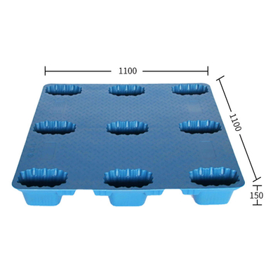 Reinforced Recycled Plastic Pallets Hygienic Euro Size 1100*1100mm