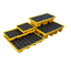 Yellow Plastic Spill Pallets For Totes Chemical Ibc Tote Spill Containment