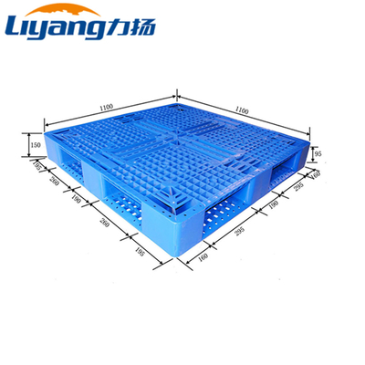 Warehouse Plastic Shipping Pallets 1100x1100mm Blue Plastic Pallet