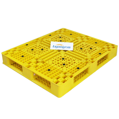 PP HDPE Yellow Plastic Pallets Stackable 100% Virgin Material