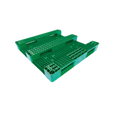 Green 4 Way Heavy Duty Plastic Pallet Warehouse Use Nestable