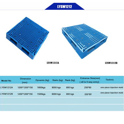 1200 x 1200 mm HDPE Plastic Pallets Euro Standard Size Heavy Duty in china